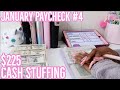 CASH ENVELOPE & SINKING FUNDS STUFFING  | JANUARY PAYCHECK #4 2023 | $225 LOW INCOME | CASH STUFFING