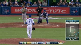 OAK@TOR: Girodo fans Reddick for first MLB strikeout