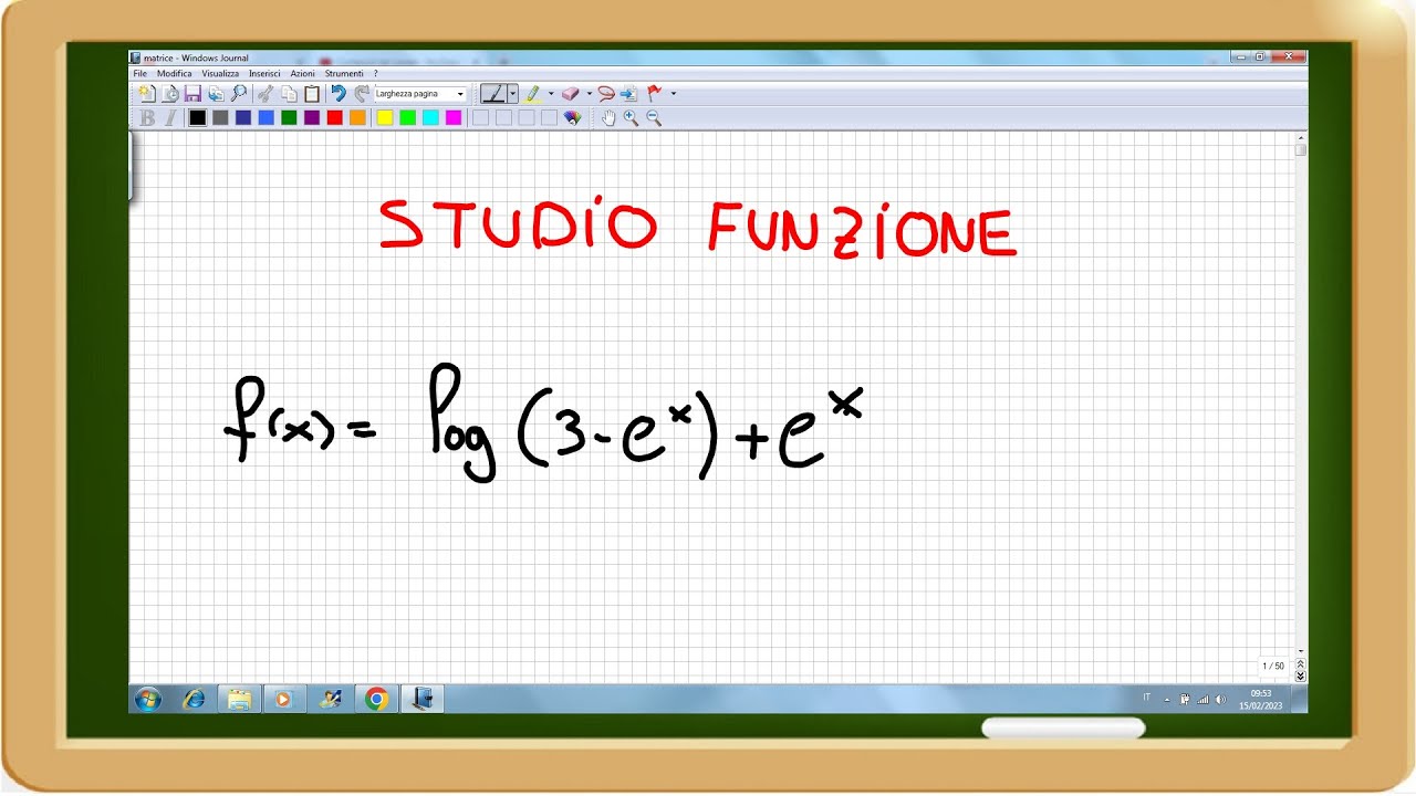 Studio Di Funzione Con Logaritmo Ed Esponenziale - YouTube