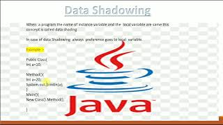 data shadowing ,this use in java