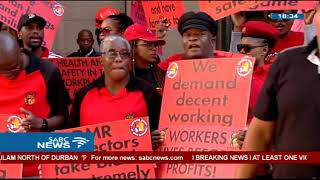 Cosatu, NUM picket outside the Chamber of Mines