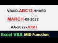 Excel VBA - MID Function
