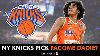 New York Knicks Pick Pacome Dadiet In Round 1 Of 2024 NBA Draft | Knicks Draft Grades
