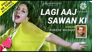 Lagi aaj sawan with lyrics | लगी आज सावन गाने के बोल | Chandni | Sridevi & Vinod khanna