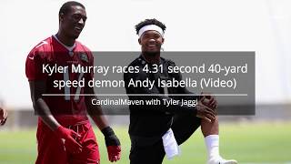 Kyler Murray races 4.31 second 40-yard speed demon Andy Isabella