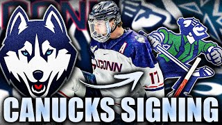 CANUCKS SIGN NCAA TOP FREE AGENT (UConn Huskies Marc Gatcomb, Abbotsford AHL News) Prospects Rumours