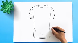 ✅ How to Draw: Tshirt Drawing tutorial (step by step easy)