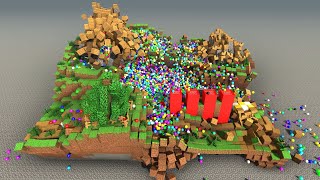 Collapse of the Minecraft World - Marble Race - Unity