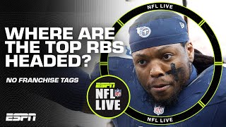 Where will the NFL's TOP RUNNING BACK FREE AGENTS end up this offseason? 👀 | NFL Live