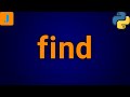 Python String find