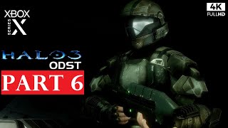 HALO 3 ODST Gameplay Walkthrough Part 6 [4K 60FPS XBOX SERIES X] - No Commentary