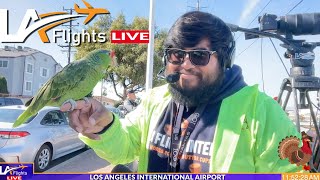 🔴LAX LIVE:  LAX Plane Spotting | Thanksgiving DAY TRAVEL! | November 28, 2024