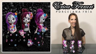 How To Make LA CATRINA - CALACA MEXICANA in 18 Minutes | Erica Ferrari Cold Porcelain | Tutorial