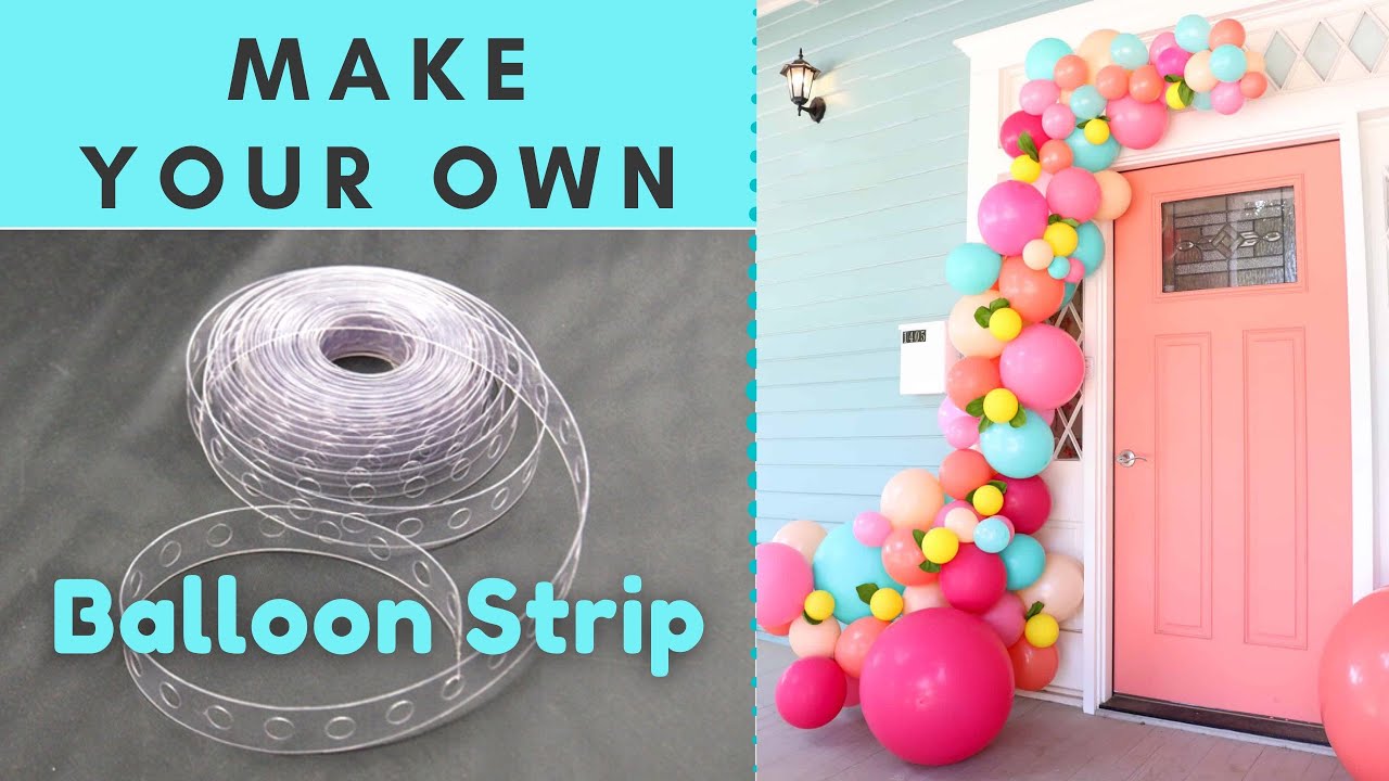 How To Make Balloon Strip | DIY Balloon Garland Strip | Balloon Tape ...