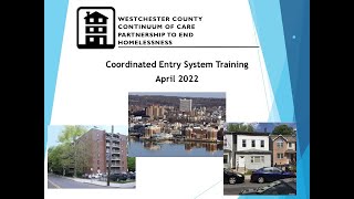 Coordinated Entry System Training - April 2022