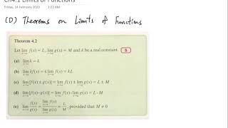 M2 (3) Ch4.1 Limits of Functions (D)-(E)