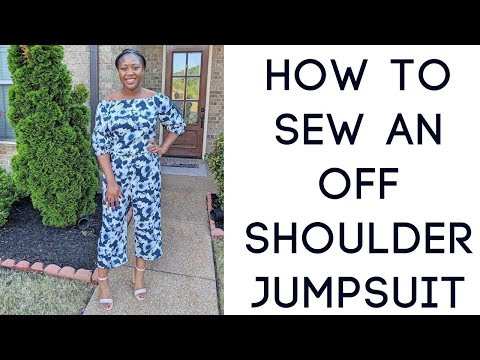 How to Sew an Easy DIY Off the Shoulder Jumpsuit How to Sew an Easy DIY Off the Shoulder Jumpsuit