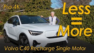 2024 Volvo C40 Recharge Single Motor Costs Less, Travels Farther, Sprints Slower. #cars #EVs