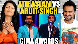 ARIJIT SINGH AND ATIF ASLAM LIVE PERFORMANCE AT GIMA AWARDS - REACTION!!