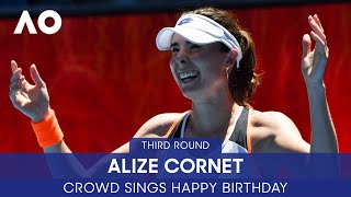 The Crowd Sings Alize Cornet 'Happy Birthday' | Australian Open 2022