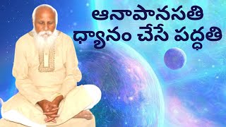 ఆనాపానసతి ధ్యానం చేసే పద్ధతి | బ్రహ్మర్షి పితామహ పత్రీజీ |