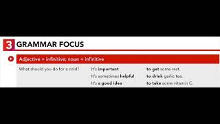 U12.3 GRAMMAR FOCUS: Adjective + infinitive; noun + infinitive