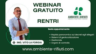 Sesto Appuntamento - Go Live RENTRI - Webinar Gratuito 21/01/25