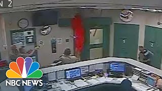 Watch Indiana Inmate Fall Through Ceiling Trying To Escape | NBC News