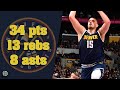 Nikola Jokic 34 pts 13 rebs 8 asts vs Lakers 24/25 season