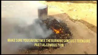 How to carbonise sawdust locally and costlessly