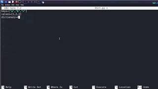 Linux : ‘Create a Dictionary from Two Lists’ in Python
