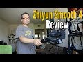 Zhiyun Smooth 4, Unboxing, Initial Setup, and Review