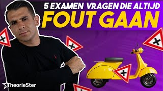 Scooter theorie examen oefenen met CBR vragen die altijd fout gaan (theorie examen)