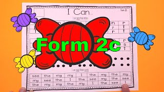 Form 2c- Fun and Easy Independent Letter and Sight Word Practice