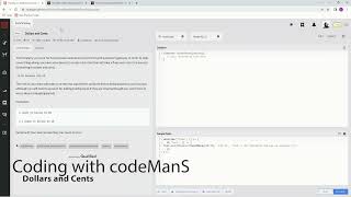 Codewars 8 kyu Dollars and Cents JavaScript