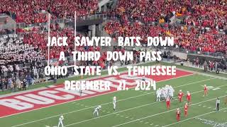 Jack Sawyer Bats Down A Third Down Pass. Ohio State Vs. Tennessee. December 21, 2024