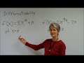 differentiability of functions