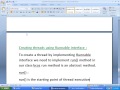 creating thread by implementing Runnable