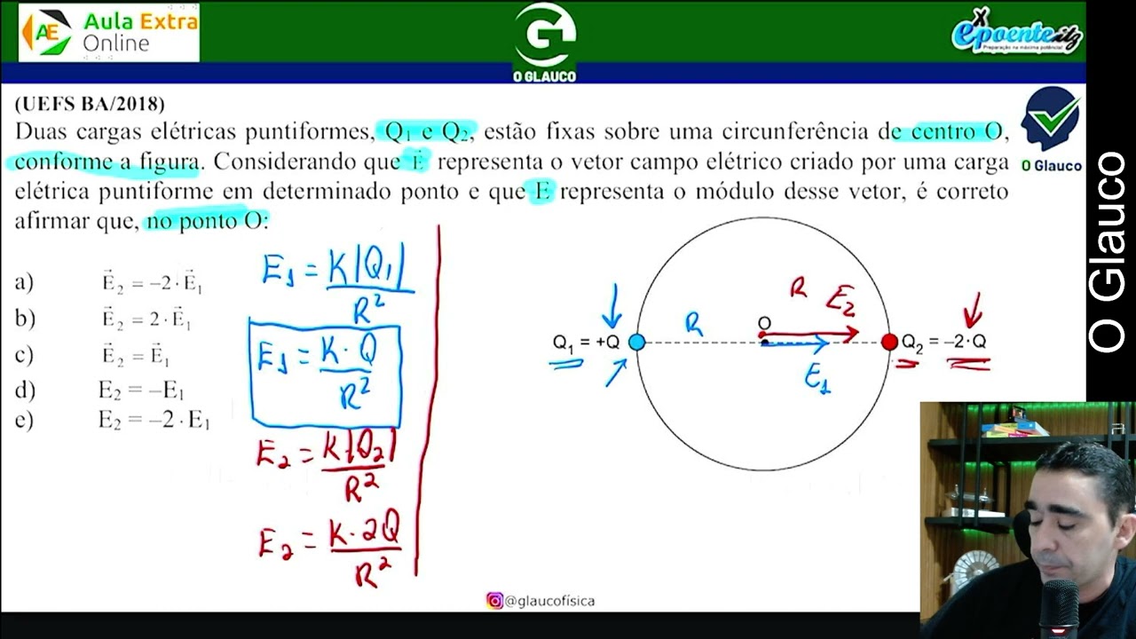 Duas Cargas Elétricas Puntiformes, Q1 E Q2, Estão Fixas Sobre Uma ...