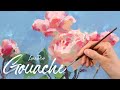 Gouache Sketchbook Painting - Roses and the Sky | Demo by Lena Rivo