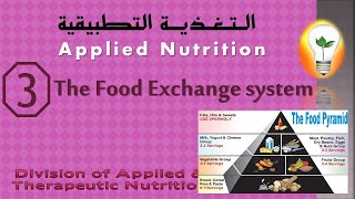 Applied Nutrition: (3) The Food Exchange system نظام التبادل الغذائي