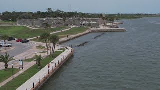 Drone video of St. Augustine before Hurricane Ian
