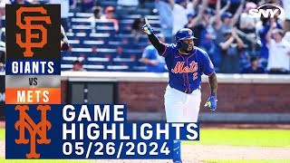 Mets stun Giants with walk-off win (5/26/2024) | NY Mets Highlights | SNY