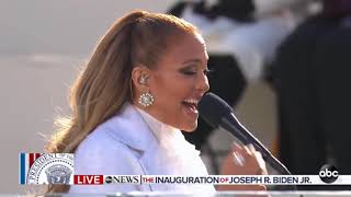 Jennifer Lopez Sings "This Land is Your Land/America The Beautiful" Biden Inauguration (1/20/2021)
