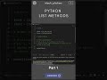 Python List Methods Part 1