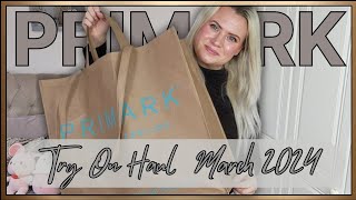 HUGE NEW IN PRIMARK TRY ON HAUL MARCH 2024 Size 14 *Spring Essentials* | Clare Walch