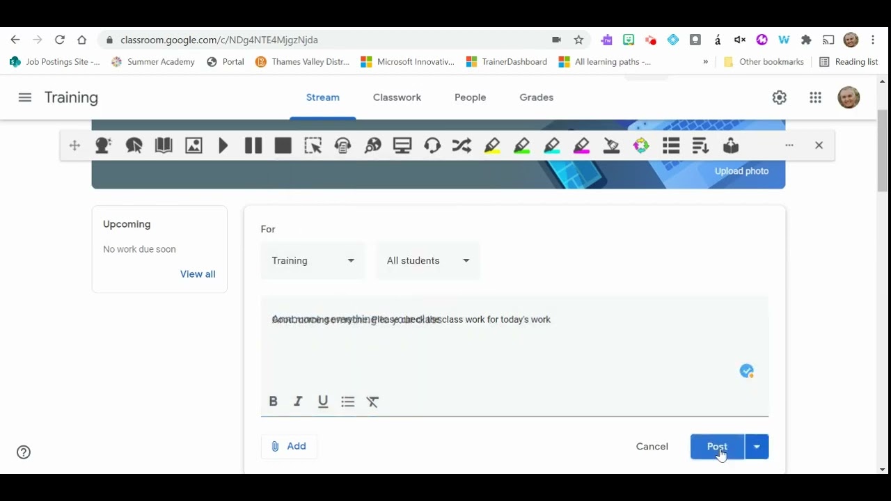 Read Write Using In Google Classroom Youtube