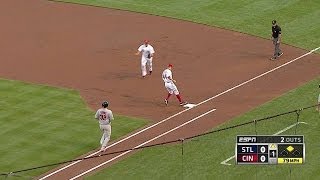 STL@CIN: Leake retires Adams to end inning