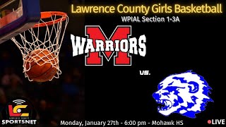 Mohawk Warriors vs. Ellwood City Wolverines - Girls Basketball - WPIAL Sec. 1-3A - Jan. 27, 2025