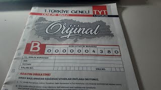 ORİJİNAL TYT TÜRKİYE GENELİ YORUMUM! SPOİLER YOK